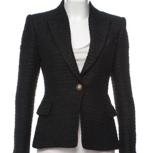 Balmain black tweed blazer